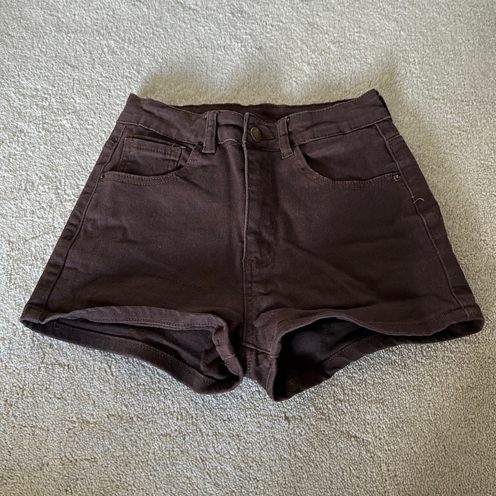 Brown Jean shorts